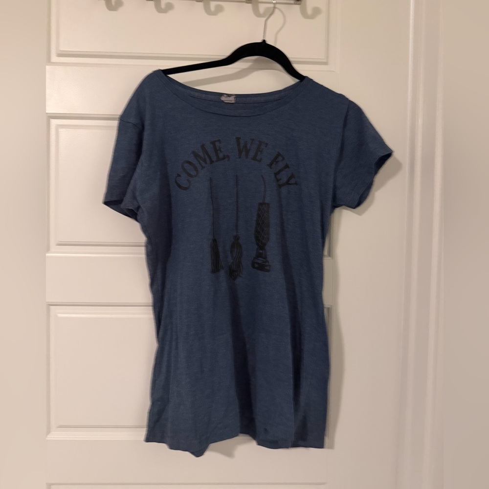Blue Graphic Hocus Pocus Women's Top